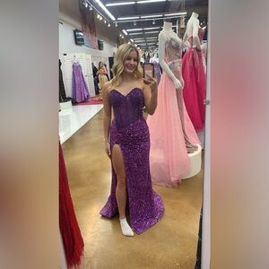 Elegant Purple Evening Gown